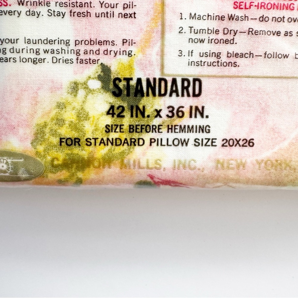 Cannon Royal Family No Iron Vintage Percale Standard Pillowcases in Floral | NWT - Picture 6 of 8